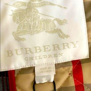 Burberry girls coat size 12Y